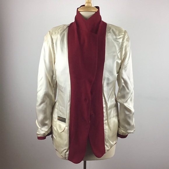 Loro Piana Vintage Red Pietrafesa 100% CamelHair Italy 2 button Blazer Size 12 - Picture 6 of 9